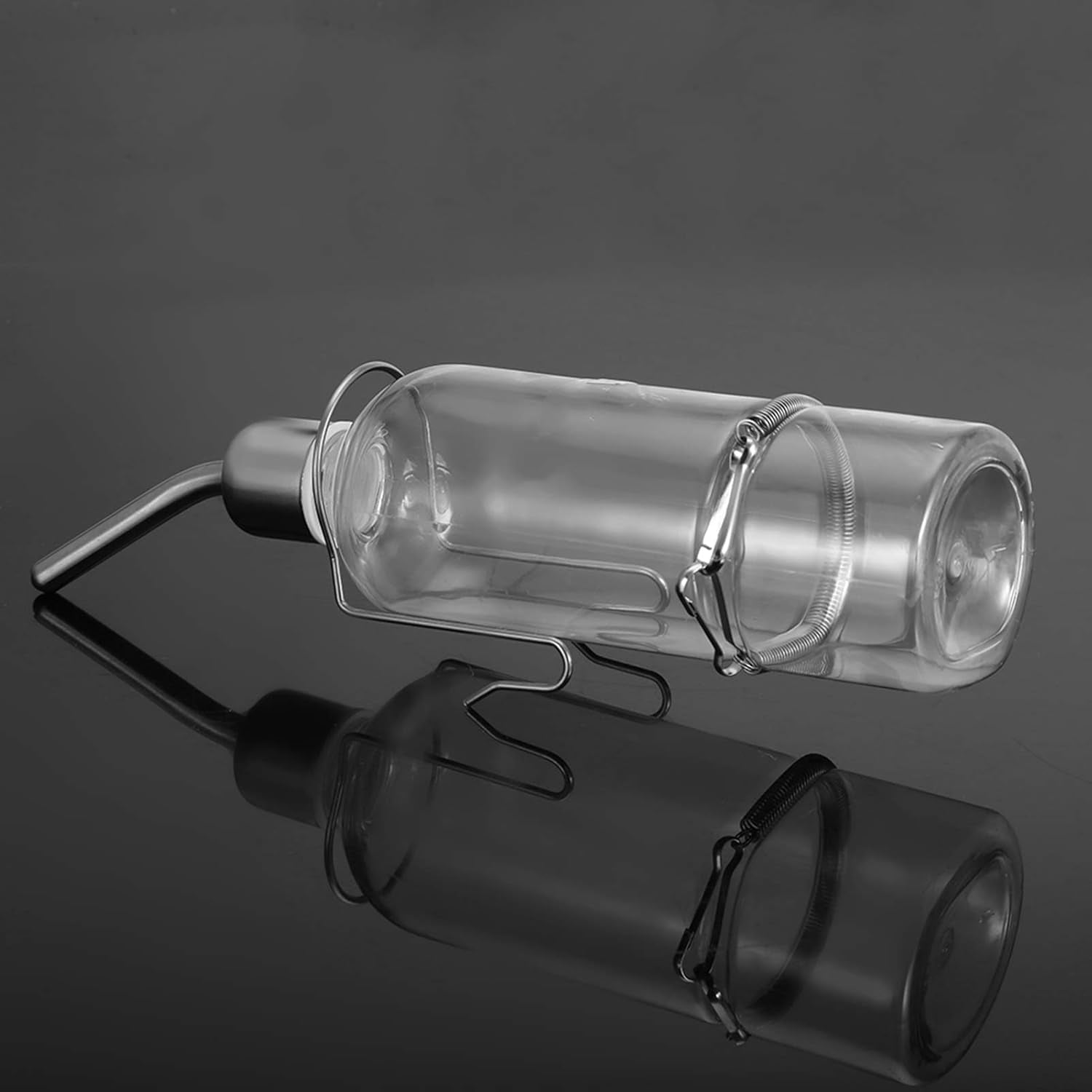 Automatic Pet Water Dispenser – 180ml Transparent Nipple Bottle with Stainless Steel Ball for Birds, Hamsters & Small Pets